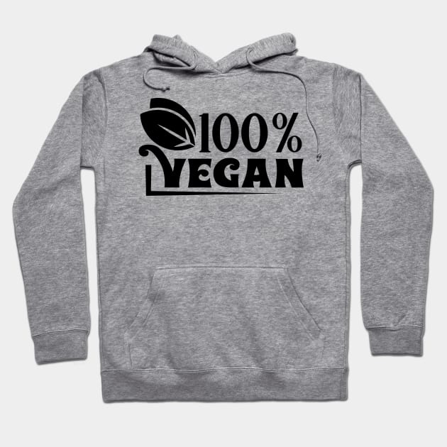 100% Vegan Hoodie by MZeeDesigns